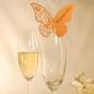 Preview: 10 Platzkarten "Schmetterling" ans Glas in Gold
